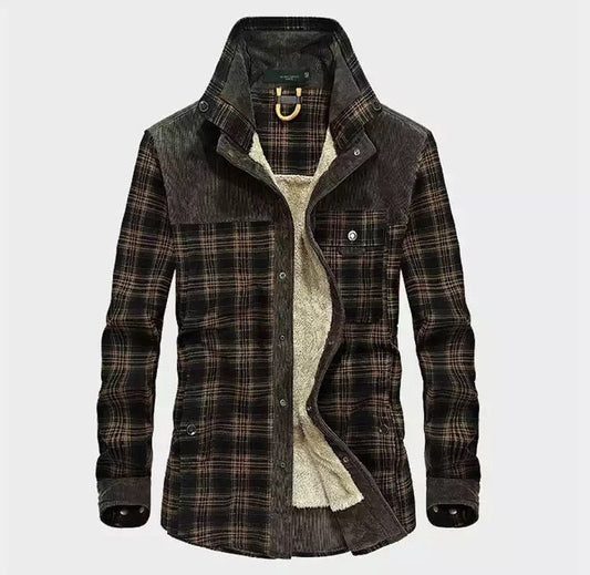 Malcolm | Men's Sherpa Lined Plaid Shirt Jacket